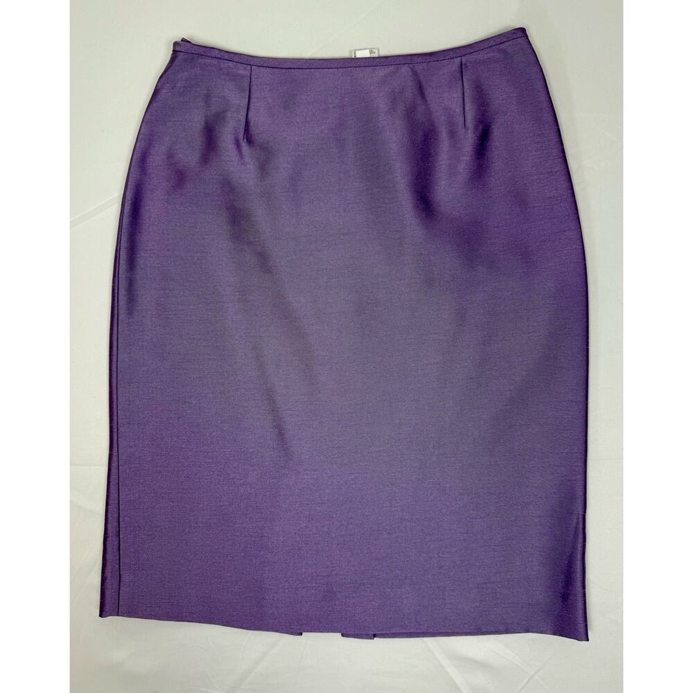 Tahari ASL Lux Lilac Lavender Skirt Suit 3 Pc Blazer Top Embellished Beaded Sz 4 - Picture 6 of 13